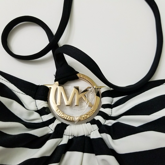 Michael Kors - Stable Stripe Logo 2 Piece Swimsuit - Picture 6 of 8